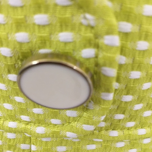 TAHARI Yellow White Dress Sleeveless Size 4 - EUC - Picture 4 of 10